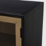 71348 - Sloan 40.0W Light Brown W/Black Metal Frame Accent Cabinet