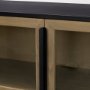 71348 - Sloan 40.0W Light Brown W/Black Metal Frame Accent Cabinet