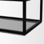 71349 - Sloan Light Brown W/ Black Metal Frame Side Table