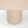 71356-AB - Sorrano 59" Botticino Marble Round w/ Fluted Base Dining Table