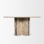 71357-ABC - Rivaro Solid Beige Marble Round Dining Table