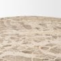 71357-ABC - Rivaro Solid Beige Marble Round Dining Table