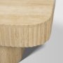 71358-AB - Tavora Ribbed Square Travertine Coffee Table