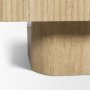 71358-AB - Tavora Ribbed Square Travertine Coffee Table