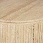 71359 - Elara Ribbed Oblong Travertine Coffee Table