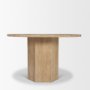 71360-AB - Torreno 42" Travertine Round Top Hexagon Pedestal Dining Table