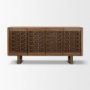71374 - Wexlan Solid Wood w/ Leather Weave 4 Door Closed Sideboard