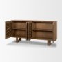 71374 - Wexlan Solid Wood w/ Leather Weave 4 Door Closed Sideboard