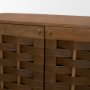 71374 - Wexlan Solid Wood w/ Leather Weave 4 Door Closed Sideboard