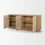 71376 - Serrin Solid Wood w/ Travertine 4 Door Closed Sideboard