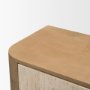 71376 - Serrin Solid Wood w/ Travertine 4 Door Closed Sideboard