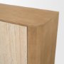 71376 - Serrin Solid Wood w/ Travertine 4 Door Closed Sideboard