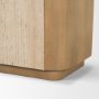 71376 - Serrin Solid Wood w/ Travertine 4 Door Closed Sideboard