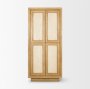 71379 - Valterra Light Brown Wood w/ Travertine 4 Door Tall Cabinet