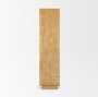 71379 - Valterra Light Brown Wood w/ Travertine 4 Door Tall Cabinet