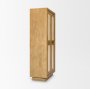 71379 - Valterra Light Brown Wood w/ Travertine 4 Door Tall Cabinet