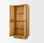 71379 - Valterra Light Brown Wood w/ Travertine 4 Door Tall Cabinet