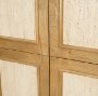 71379 - Valterra Light Brown Wood w/ Travertine 4 Door Tall Cabinet