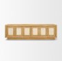 71381 - Valterra Light Brown Wood w/ Travertine 6 Door Media Console