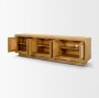 71381 - Valterra Light Brown Wood w/ Travertine 6 Door Media Console