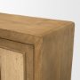 71381 - Valterra Light Brown Wood w/ Travertine 6 Door Media Console