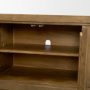 71381 - Valterra Light Brown Wood w/ Travertine 6 Door Media Console