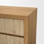 71392 - Travona Oak Wood w/ Travertine 6 Drawer Dresser