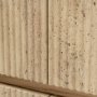 71392 - Travona Oak Wood w/ Travertine 6 Drawer Dresser