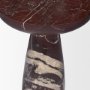 71394 - Bellancia Rosso Red Levanto Marble Pedastal Side Table