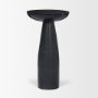 71395 - Bellancia Nero Black Marquina Marble Pedestal Side Table