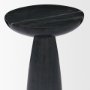 71395 - Bellancia Nero Black Marquina Marble Pedestal Side Table