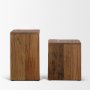 71406 - Lucan Mid-Dark Brown Reclaimed Wood Side Tables
