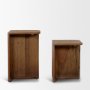71406 - Lucan Mid-Dark Brown Reclaimed Wood Side Tables