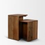 71406 - Lucan Mid-Dark Brown Reclaimed Wood Side Tables