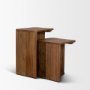 71406 - Lucan Mid-Dark Brown Reclaimed Wood Side Tables