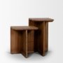 71406 - Lucan Mid-Dark Brown Reclaimed Wood Side Tables