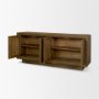 71410 - Valterra Dark Brown Wood w/ Cappuccino Marble 4 Door Sideboard