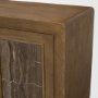 71410 - Valterra Dark Brown Wood w/ Cappuccino Marble 4 Door Sideboard