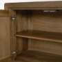 71410 - Valterra Dark Brown Wood w/ Cappuccino Marble 4 Door Sideboard