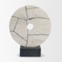 71475 - Orin White Marble Round Disc Decorative Object