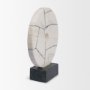 71475 - Orin White Marble Round Disc Decorative Object