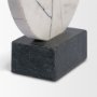 71475 - Orin White Marble Round Disc Decorative Object