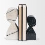 71476 - Shadow White & Black Marble Bookends