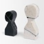 71476 - Shadow White & Black Marble Bookends