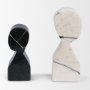 71476 - Shadow White & Black Marble Bookends