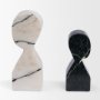 71476 - Shadow White & Black Marble Bookends