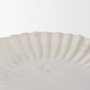 71481 - Fiora Round White Marble Scalloped Decorative Bowl