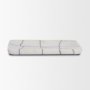 71490 - Tratto Rectangular White Marble Decorative Tray