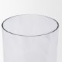 71491 - Bordo Red Marble w/ Glass Hurricane Candle Holder
