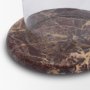 71491 - Bordo Red Marble w/ Glass Hurricane Candle Holder